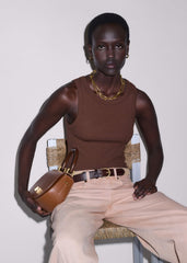 Natural Round Raffia Summer Belt meandem