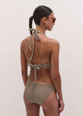 Cinnamon Brown Striped Bikini Bottom meandem