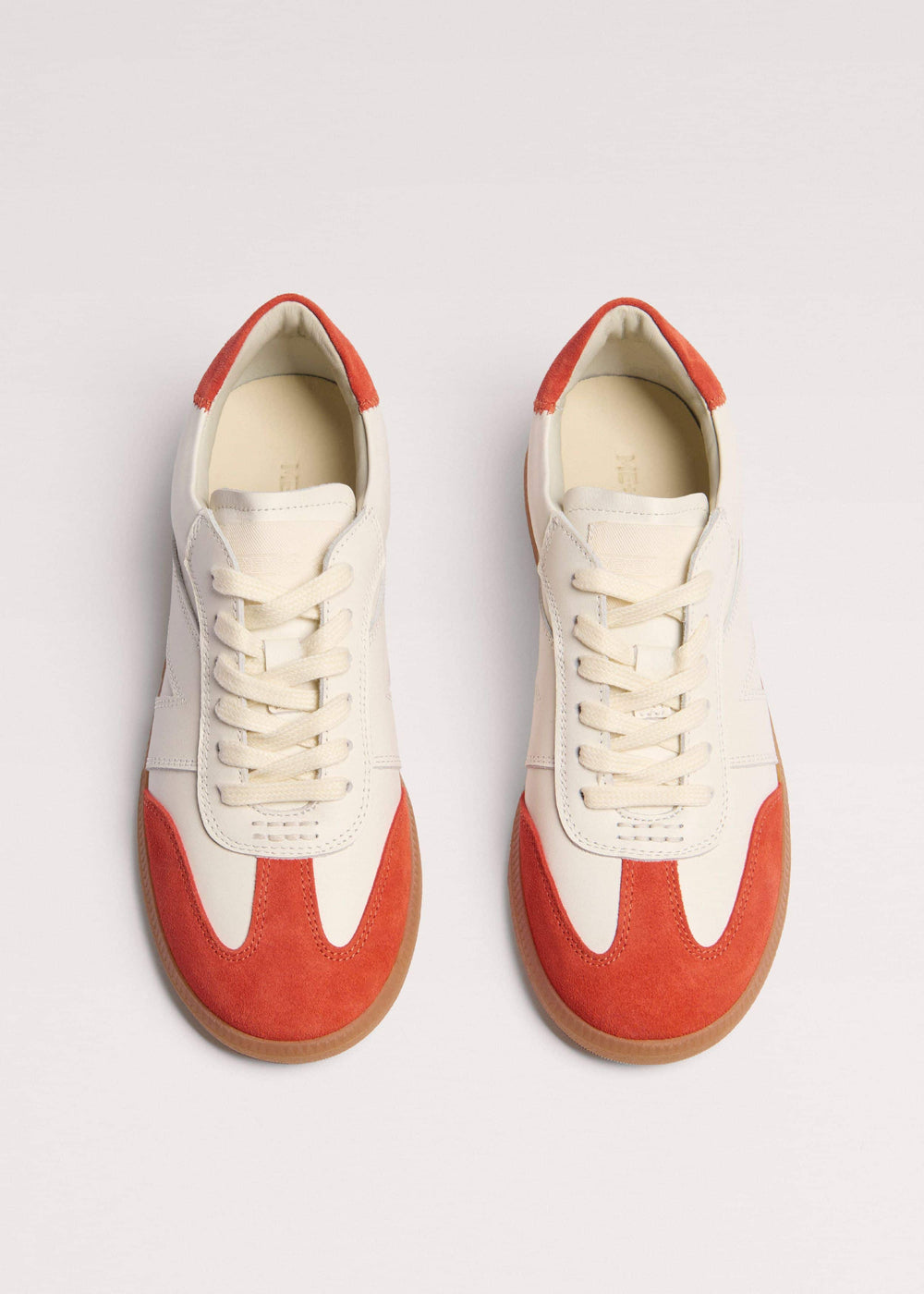 White + Orange Retro Trainer meandem