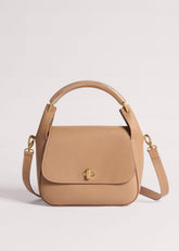 Light Brown Resin Handle Crossbody Bag meandem