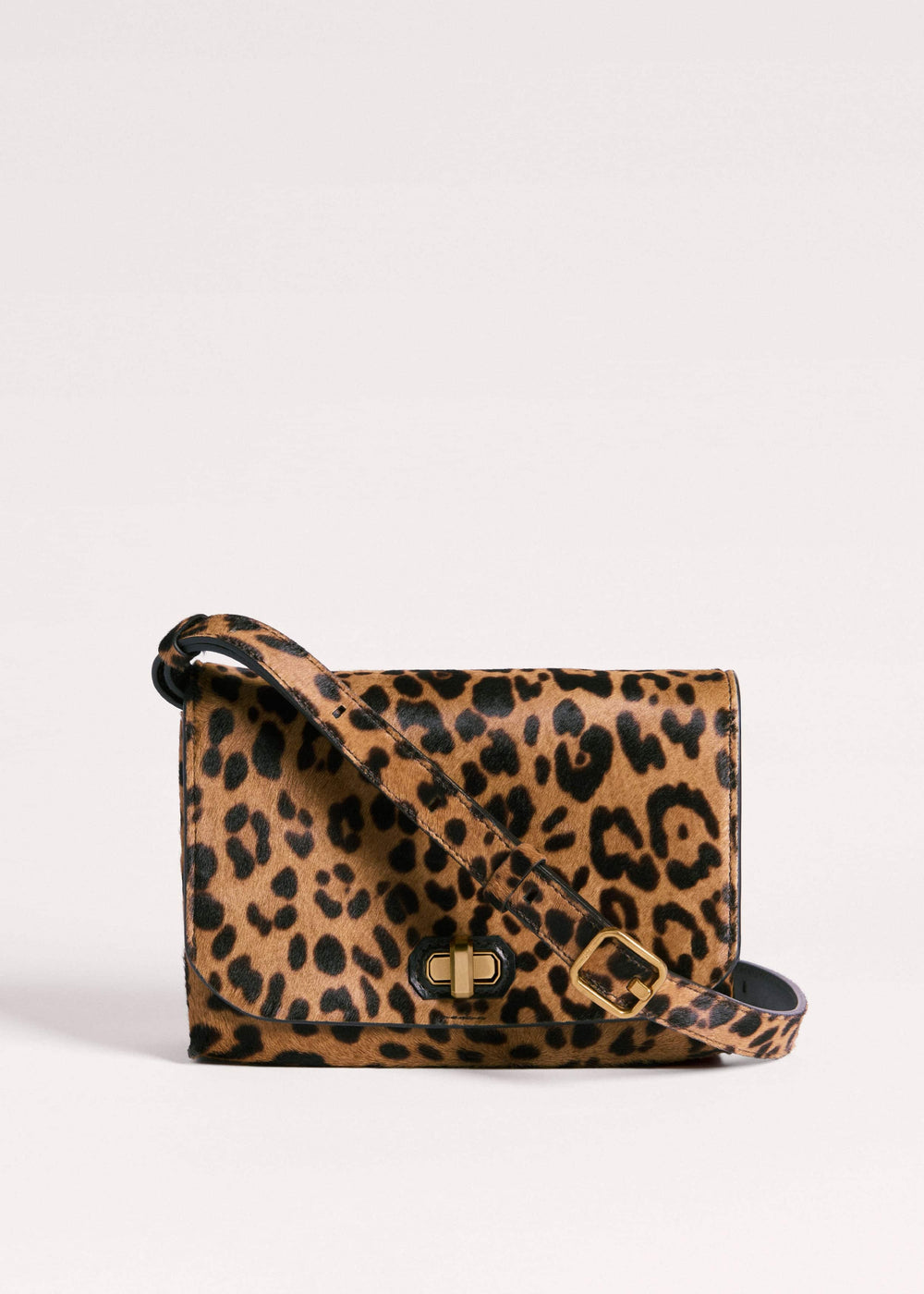 Brown 2-Way Leopard Print Crossbody Bag meandem