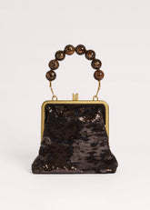 Brown Sequin Evening Bag meandem