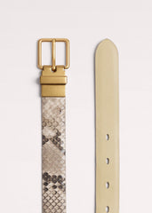Snake Print Reversible Belt meandem