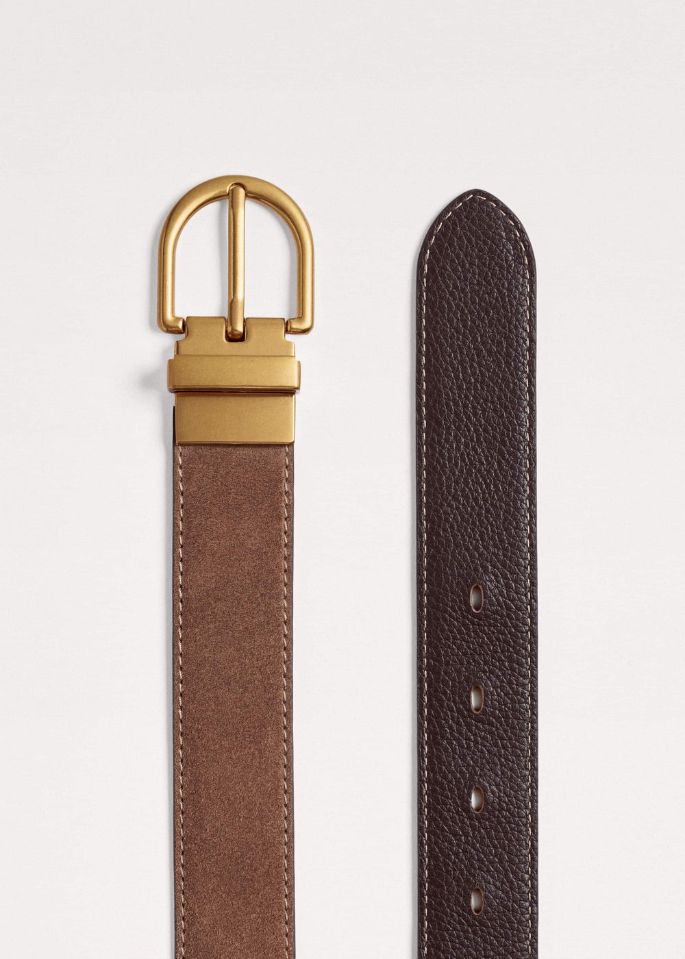 Brown Classic Round Reversible Belt meandem