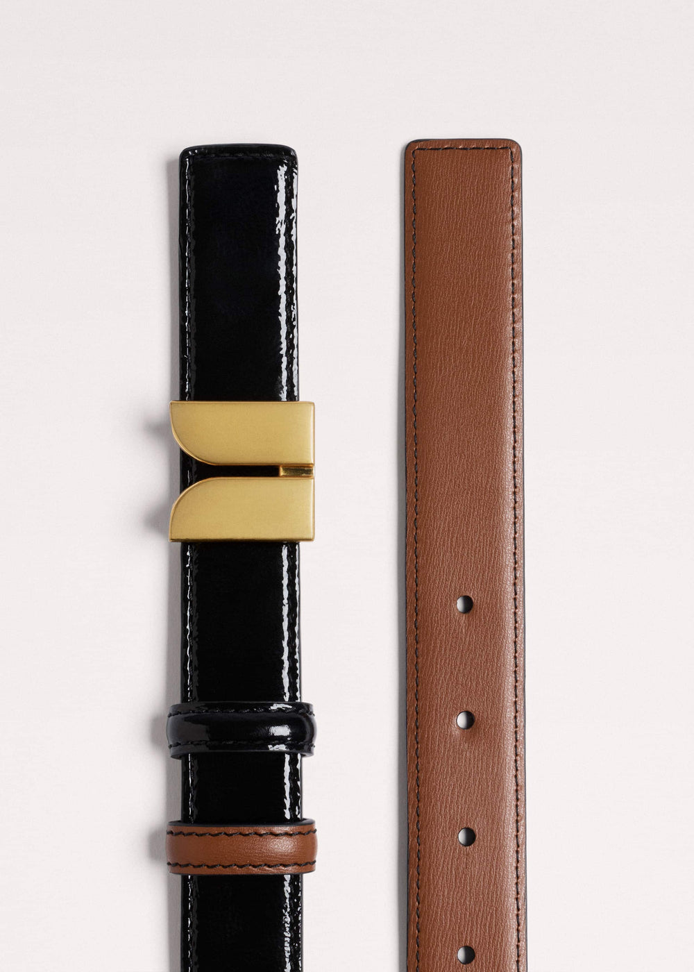 Black Reversible Belt meandem