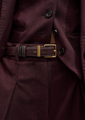 Red Leather Reversible Belt meandem