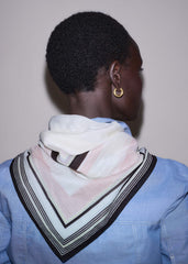 Pink Multi Stripe Border Scarf meandem