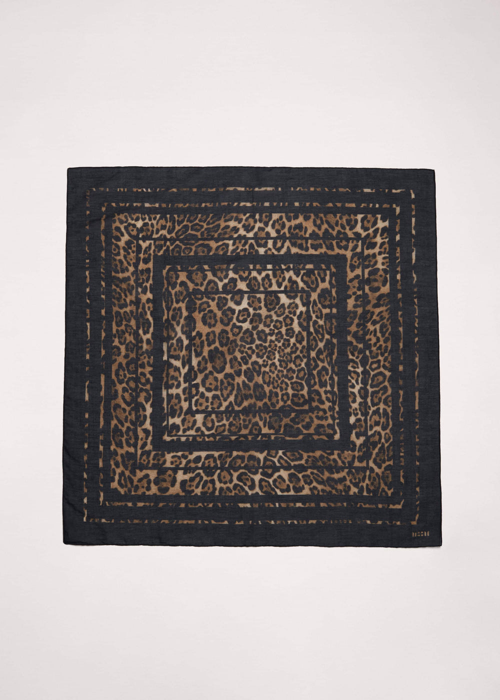Brown Leopard Border Scarf meandem
