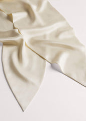 Cream Silk Satin Evening Scarf meandem
