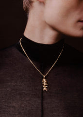 Gold Silhouette Of Summer Necklace meandem