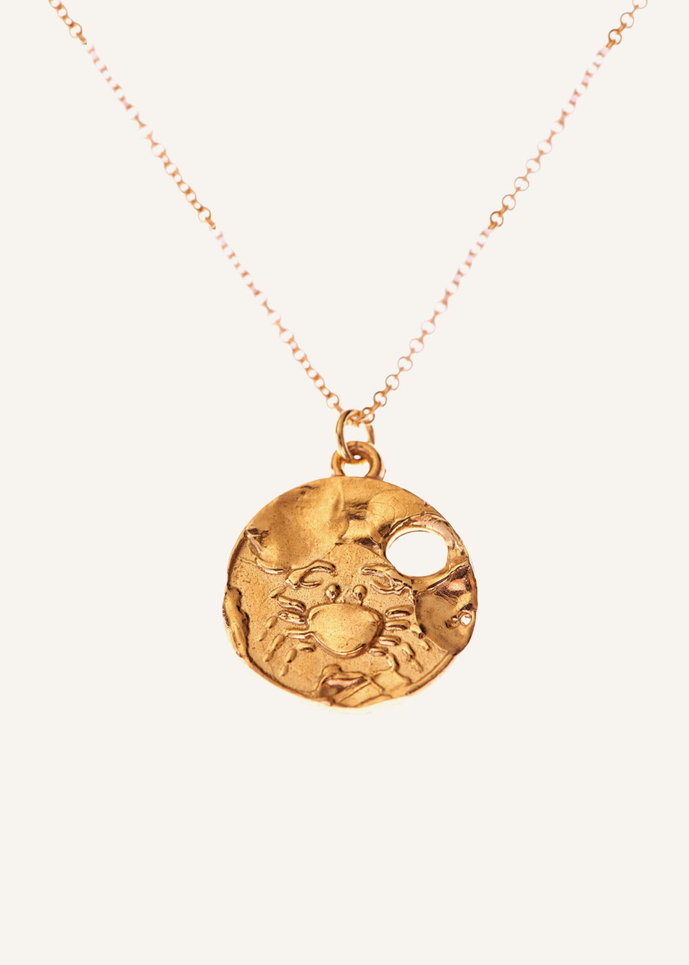 Gold Cancer Necklace meandem