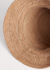 Brown Summer Raffia Bucket Hat meandem
