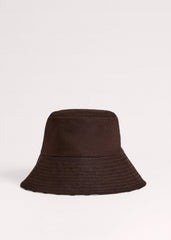 Brown Striped Reversible Bucket Hat meandem