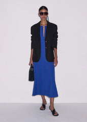 Blue Fit + Flare Maxi Dress meandem