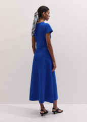 Blue Fit + Flare Maxi Dress meandem