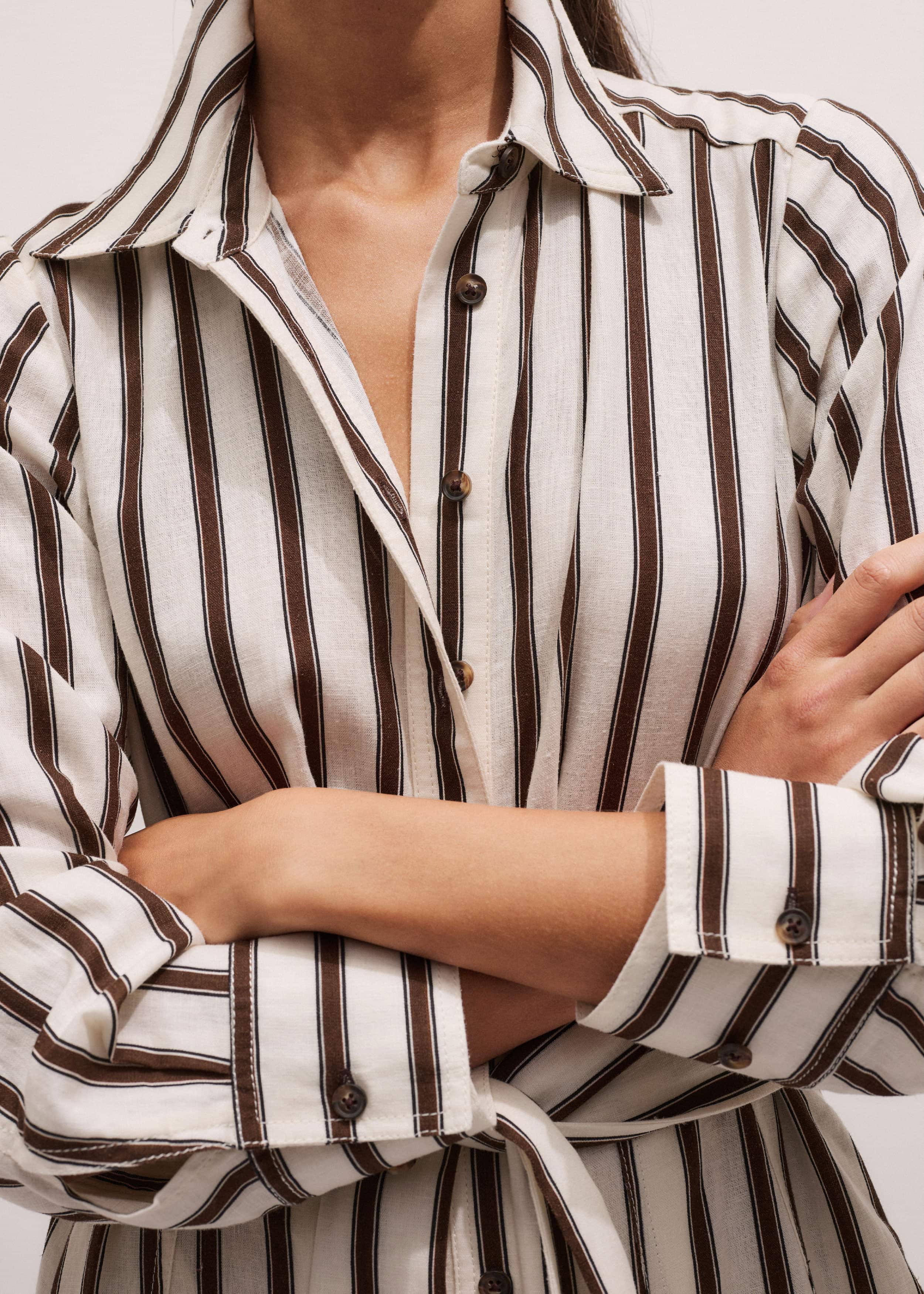 Cream Spring Stripe Maxi Dress + Belt meandem