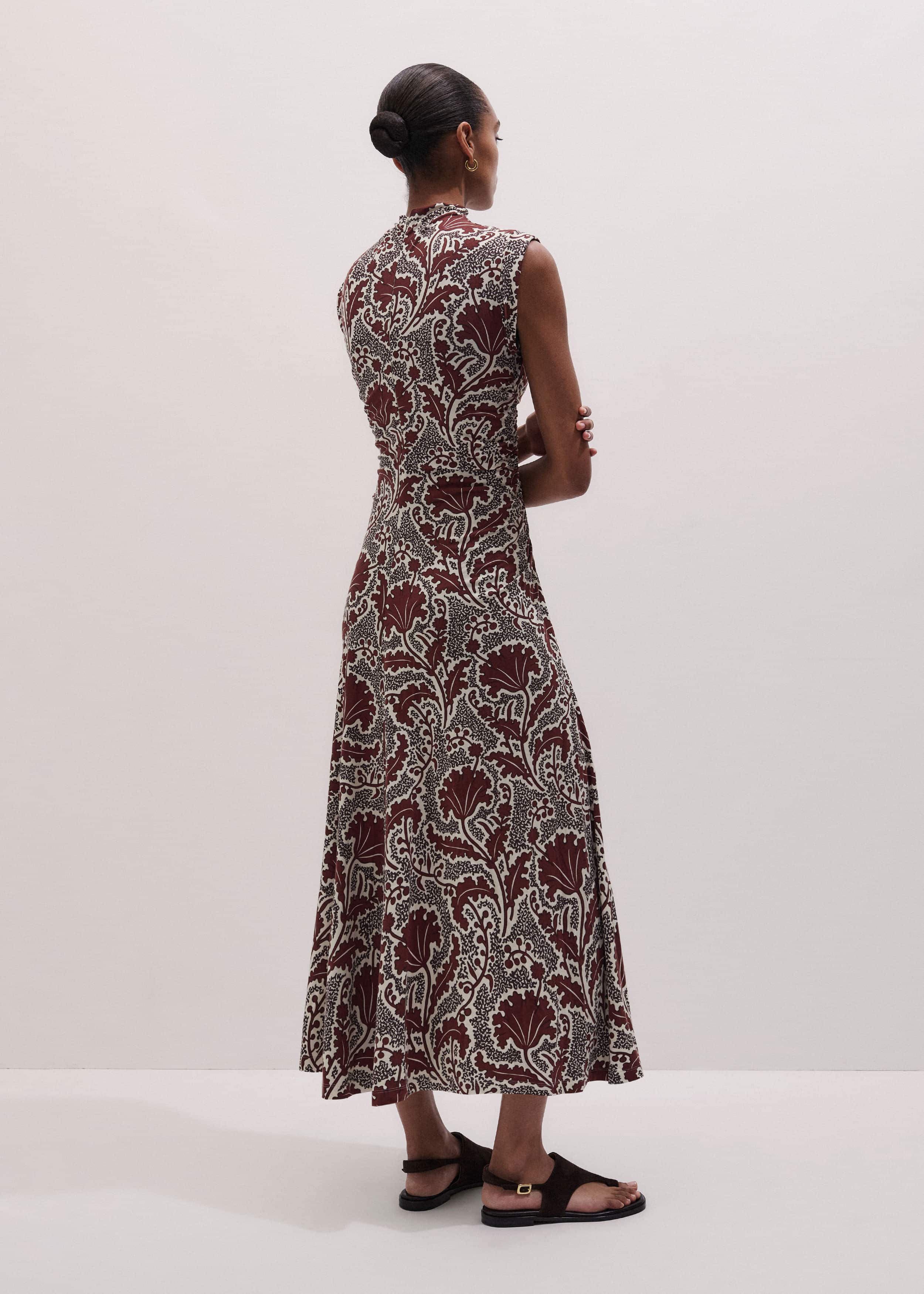 Cinnamon Rising Wildflowers Print Fit + Flare Maxi Dress meandem
