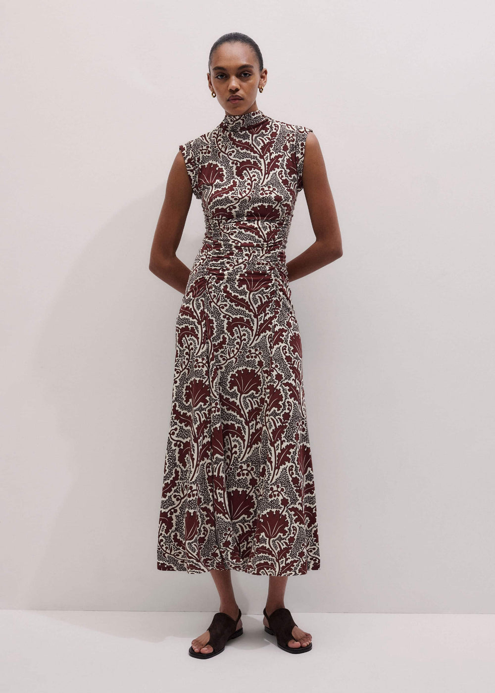 Cinnamon Rising Wildflowers Print Fit + Flare Maxi Dress meandem
