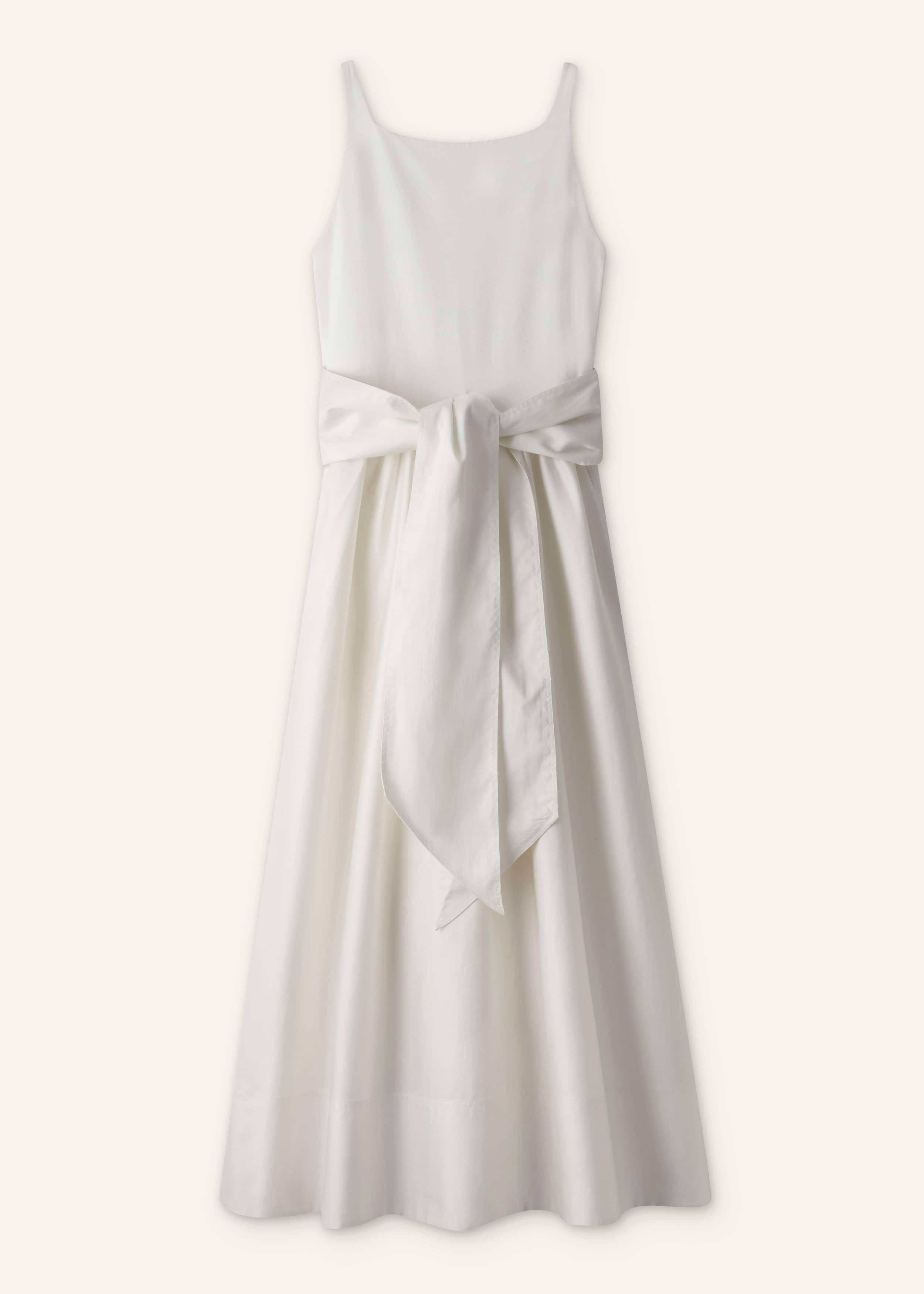 Cream Fit + Flare Maxi Dress meandem