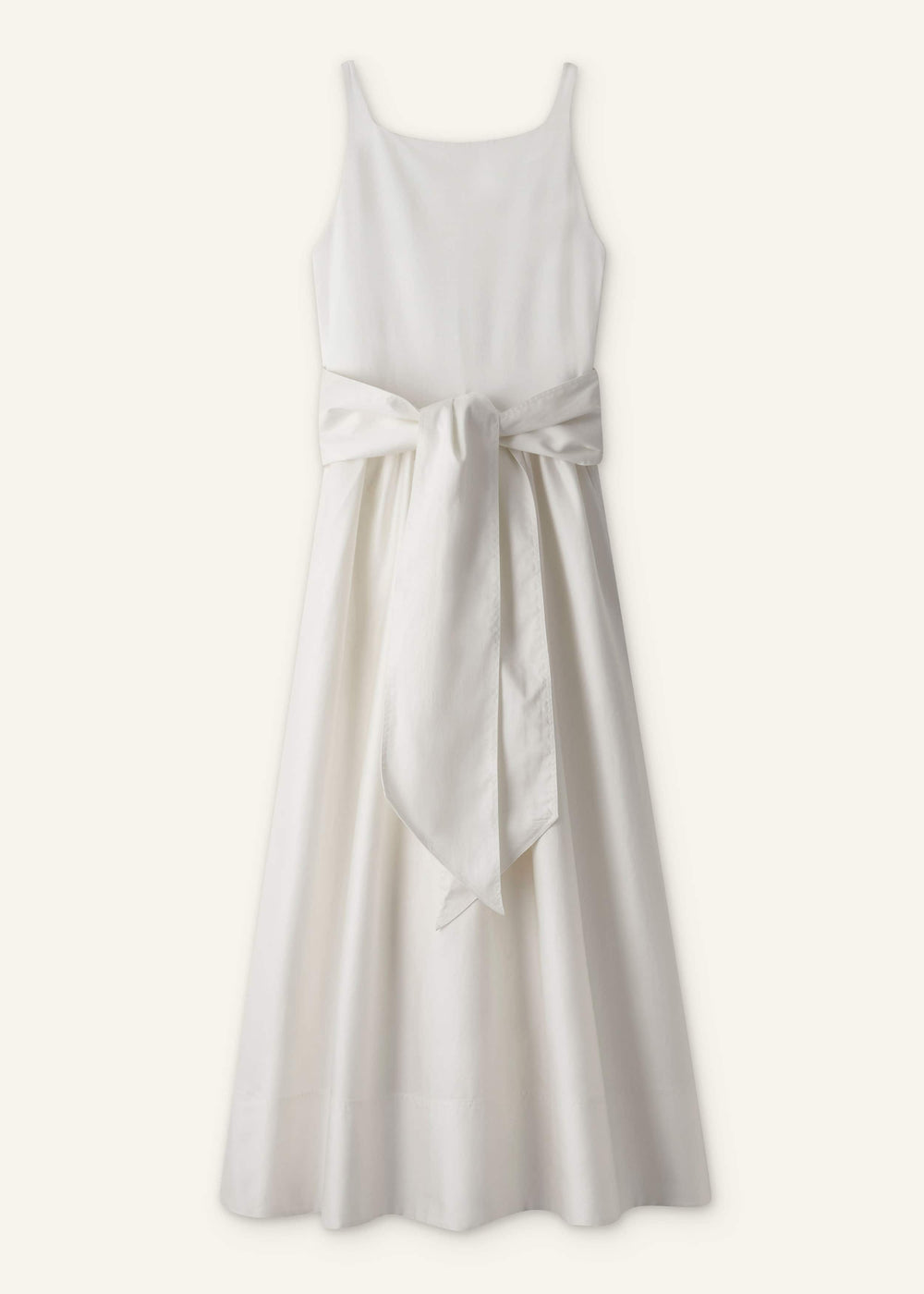 Cream Fit + Flare Maxi Dress meandem