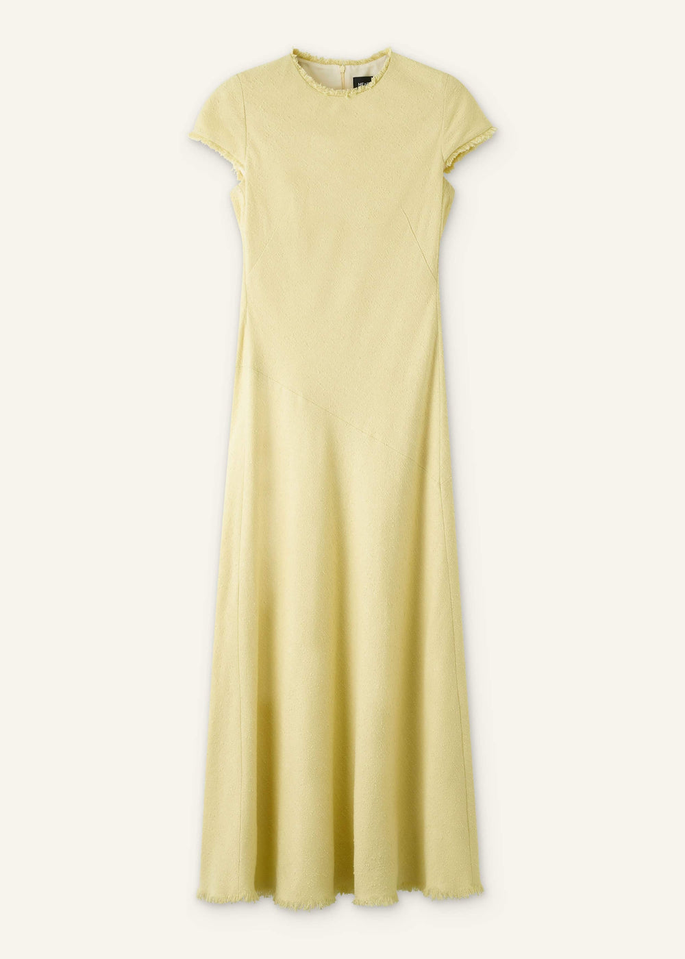 Yellow Bias Cut Maxi Dress meandem