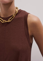 Cinnamon Brown Maxi Swing Dress meandem