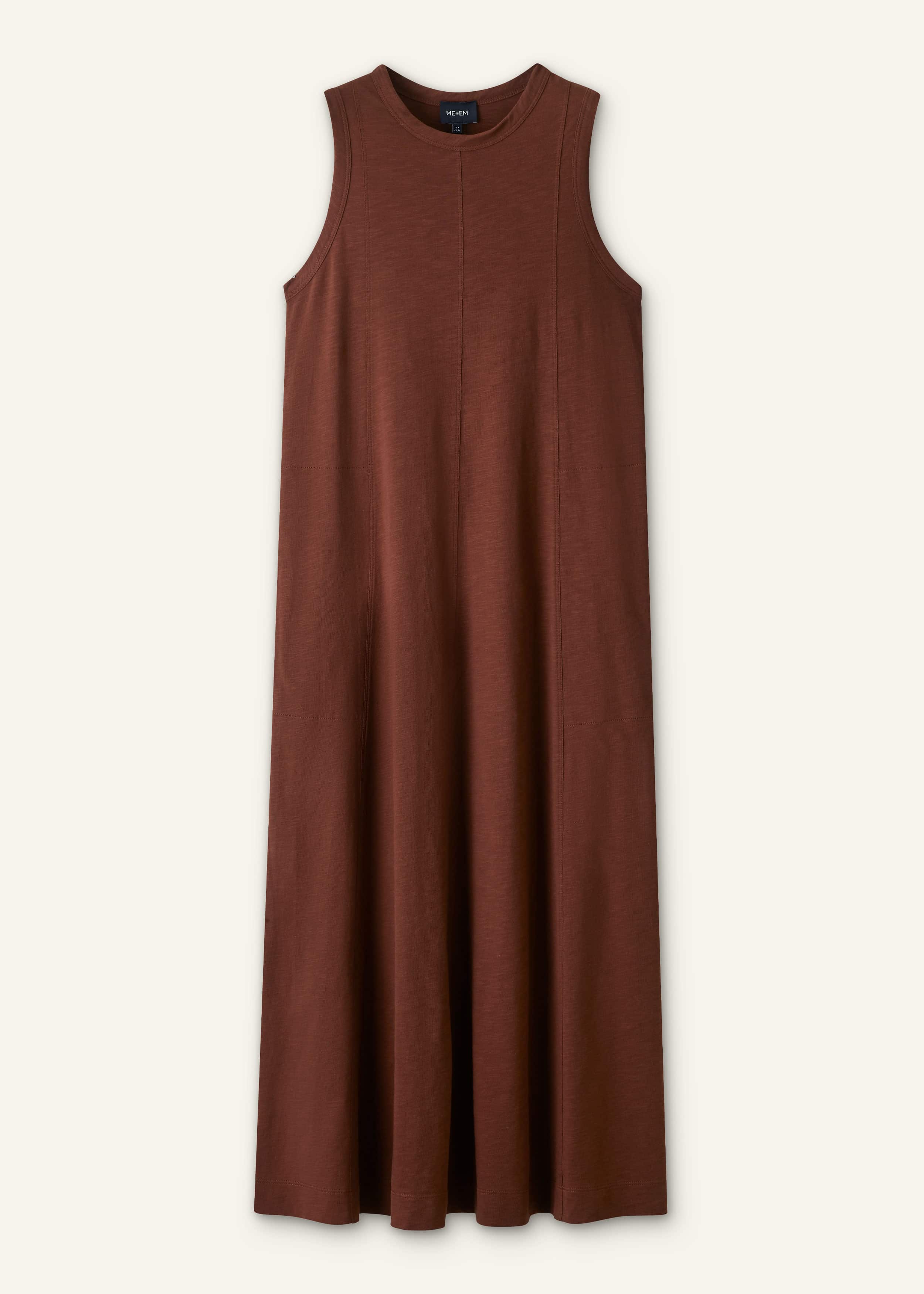 Cinnamon Brown Maxi Swing Dress meandem