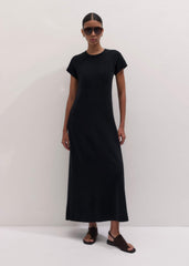 Black A-Line Maxi Tee Dress meandem