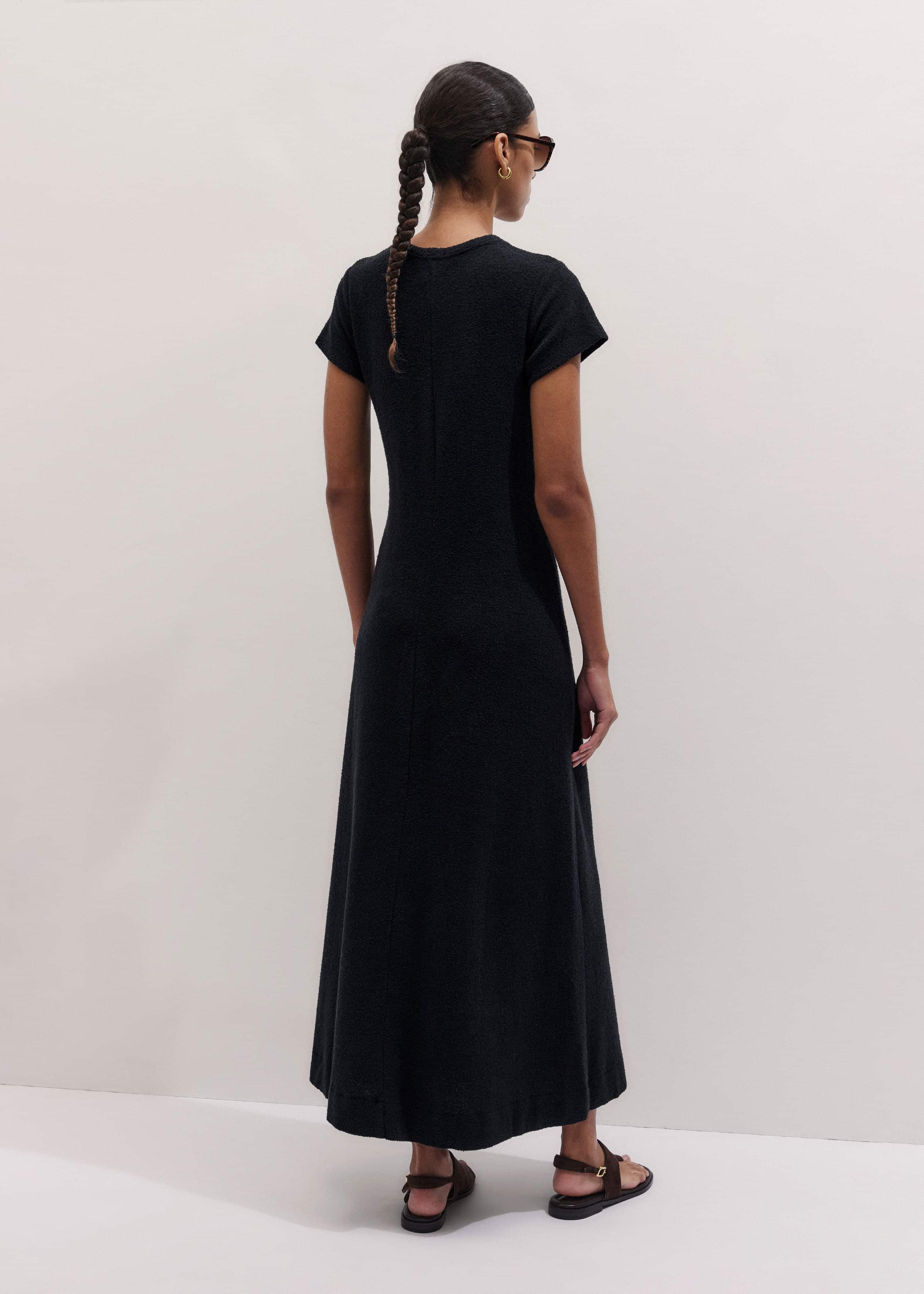 Black A-Line Maxi Tee Dress meandem