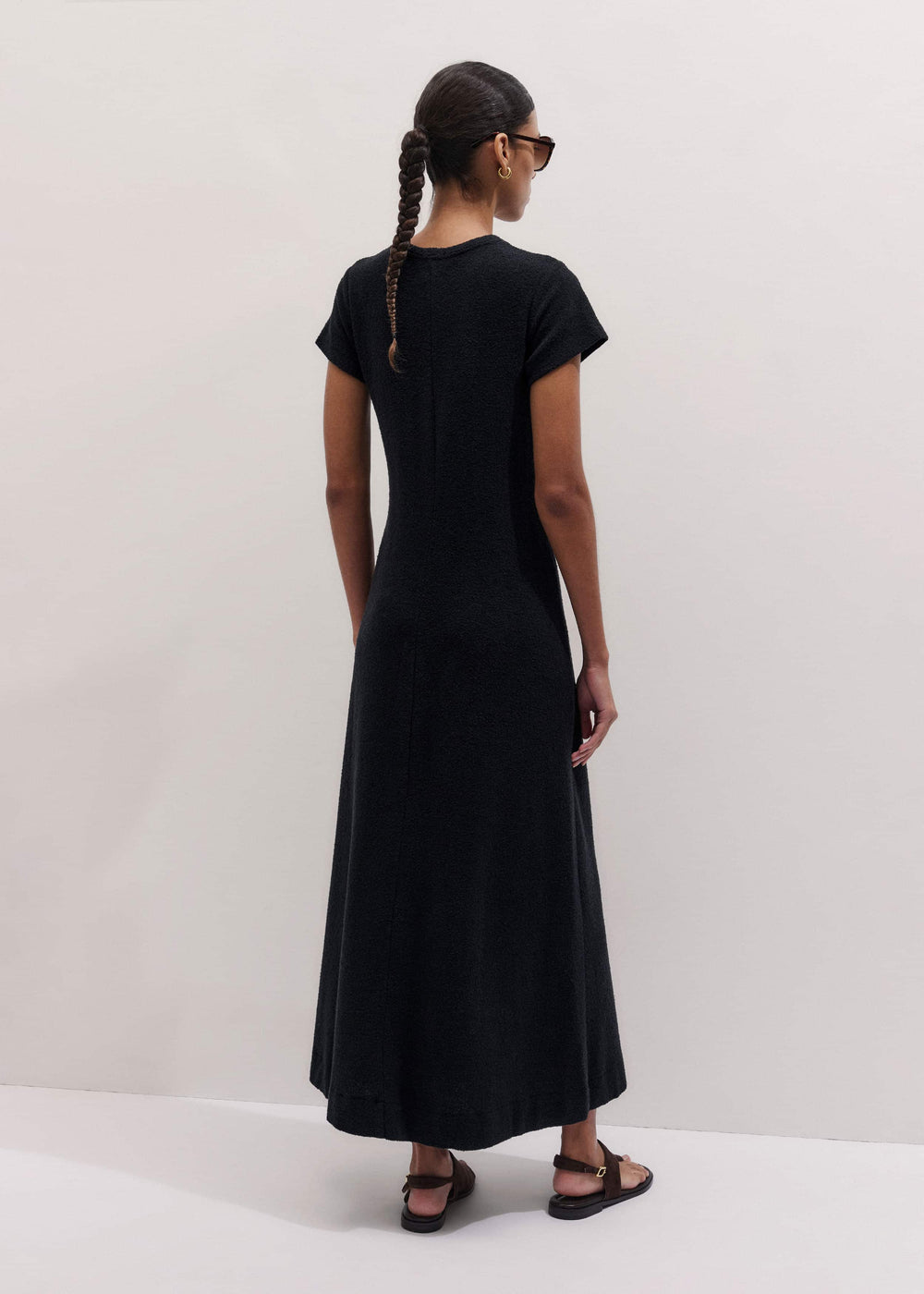 Black A-Line Maxi Tee Dress meandem