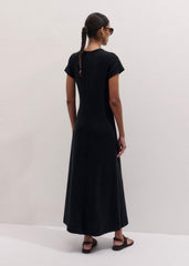 Black A-Line Maxi Tee Dress meandem