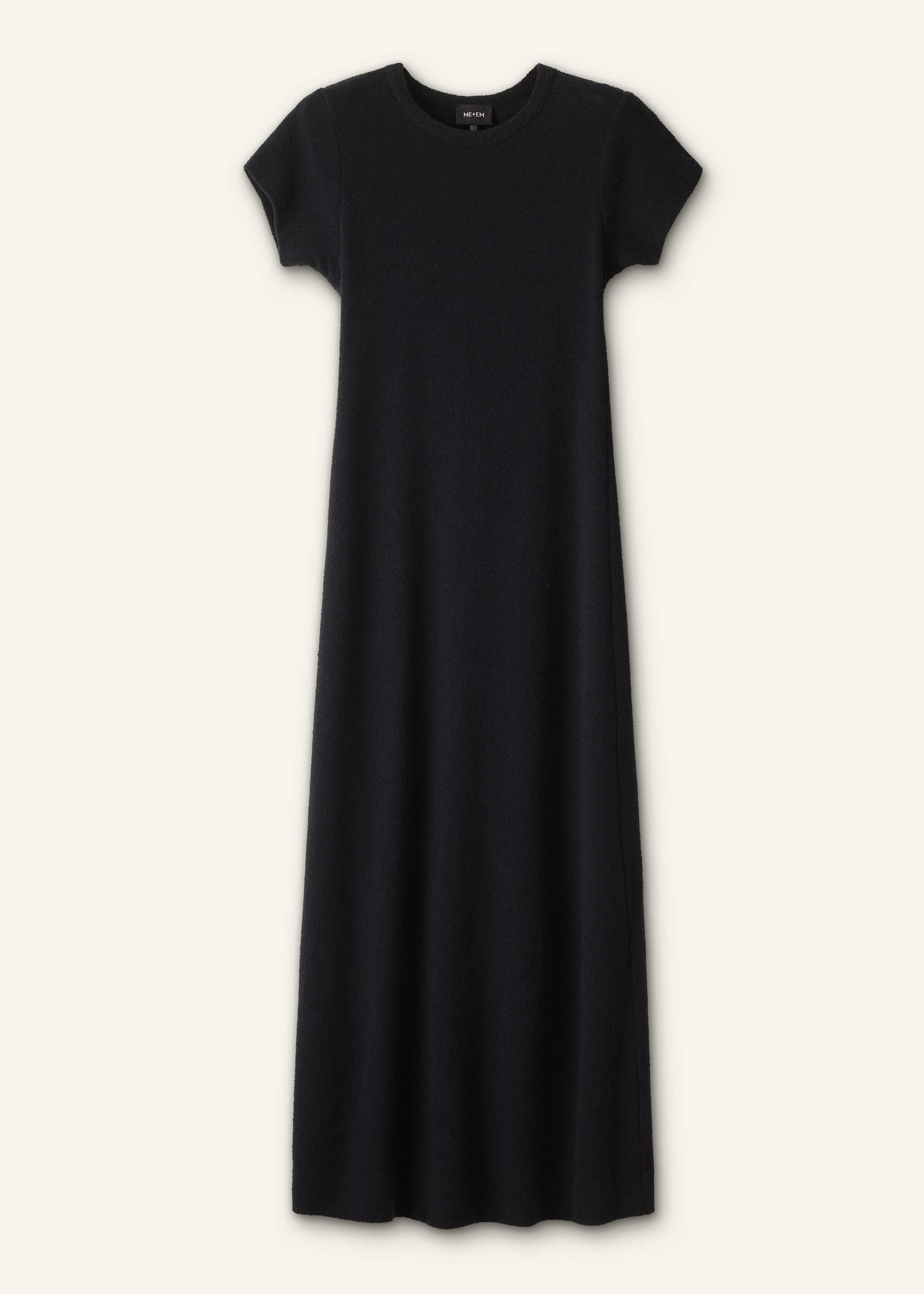 Black A-Line Maxi Tee Dress meandem