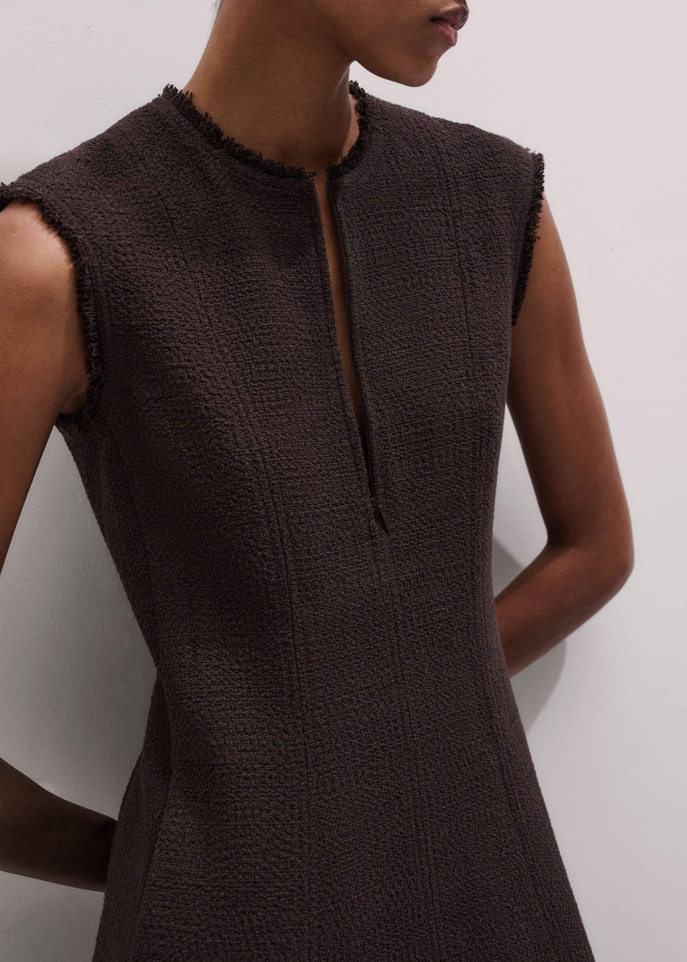 Brown Desk-To-Dinner Fit And Flare Maxi Dress meandem