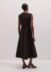 Brown Desk-To-Dinner Fit And Flare Maxi Dress meandem