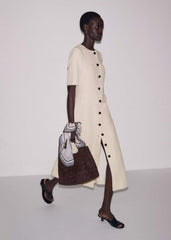 Cream Button Front Maxi Dress meandem