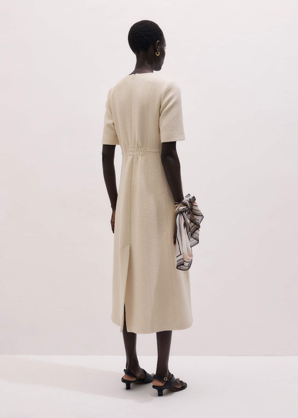 Cream Button Front Maxi Dress meandem