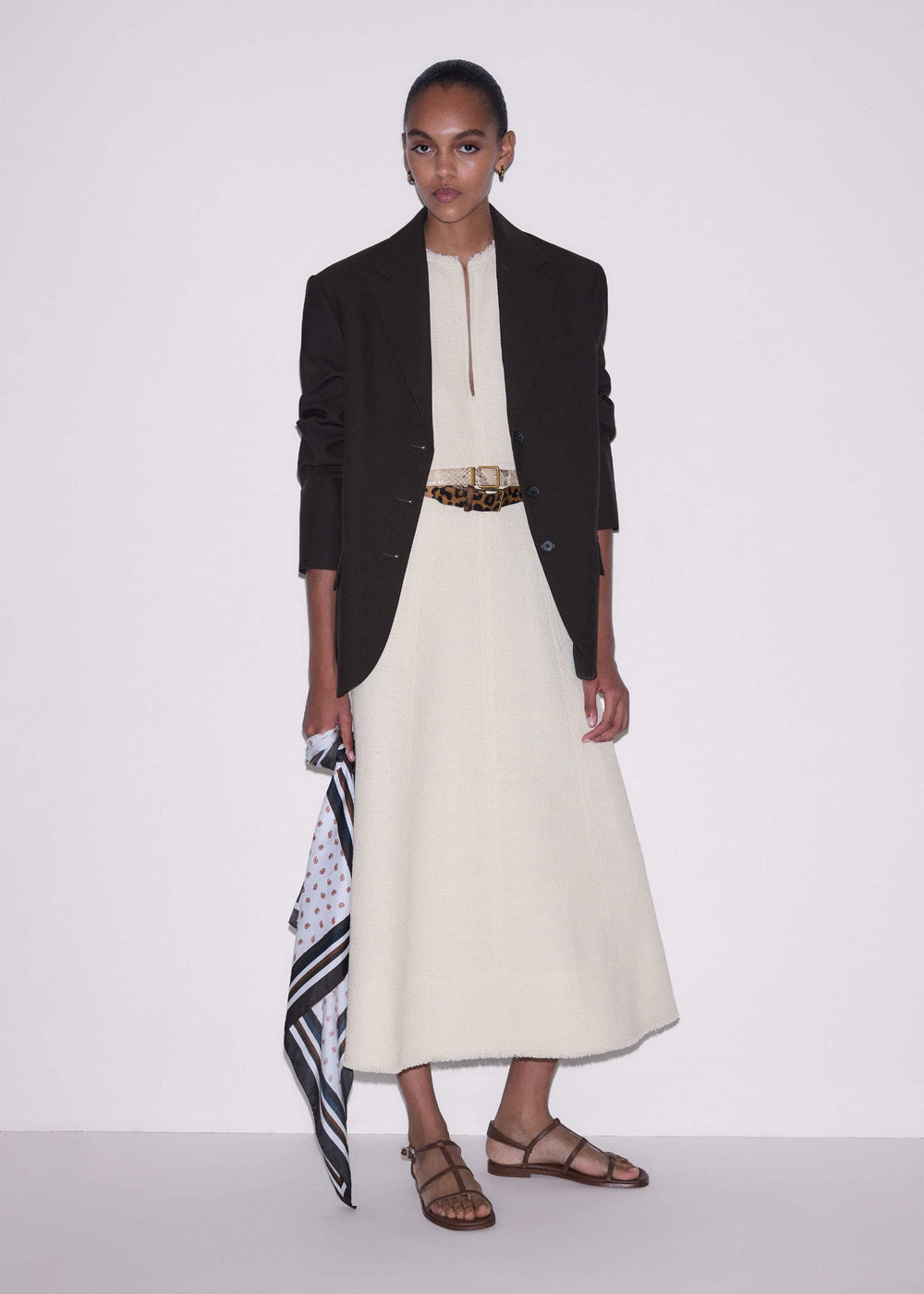Cream Desk-To-Dinner Fit And Flare Maxi Dress meandem