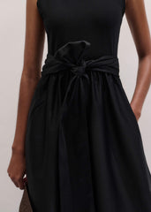 Black Fit + Flare Maxi Dress meandem
