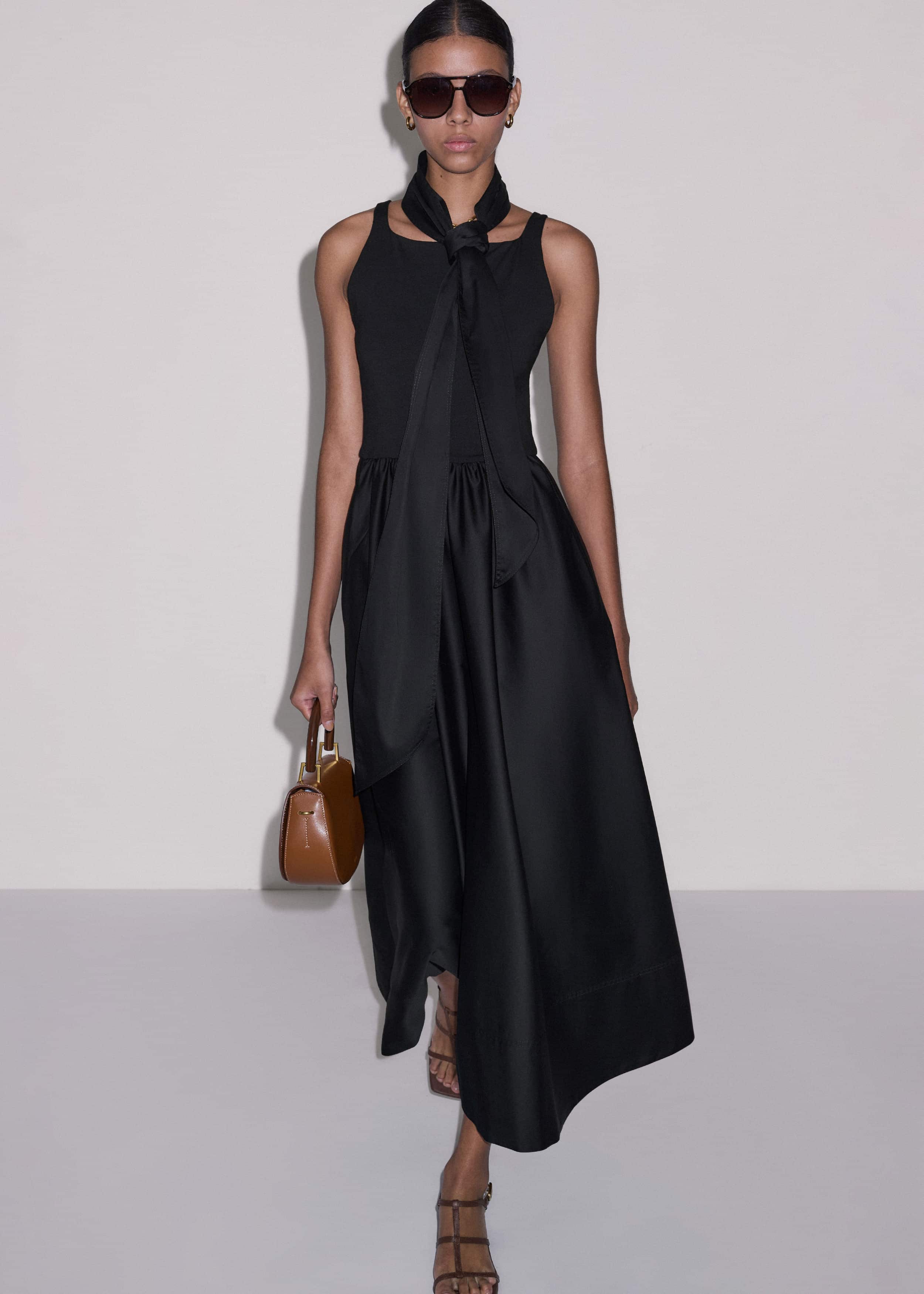 Black Fit + Flare Maxi Dress meandem