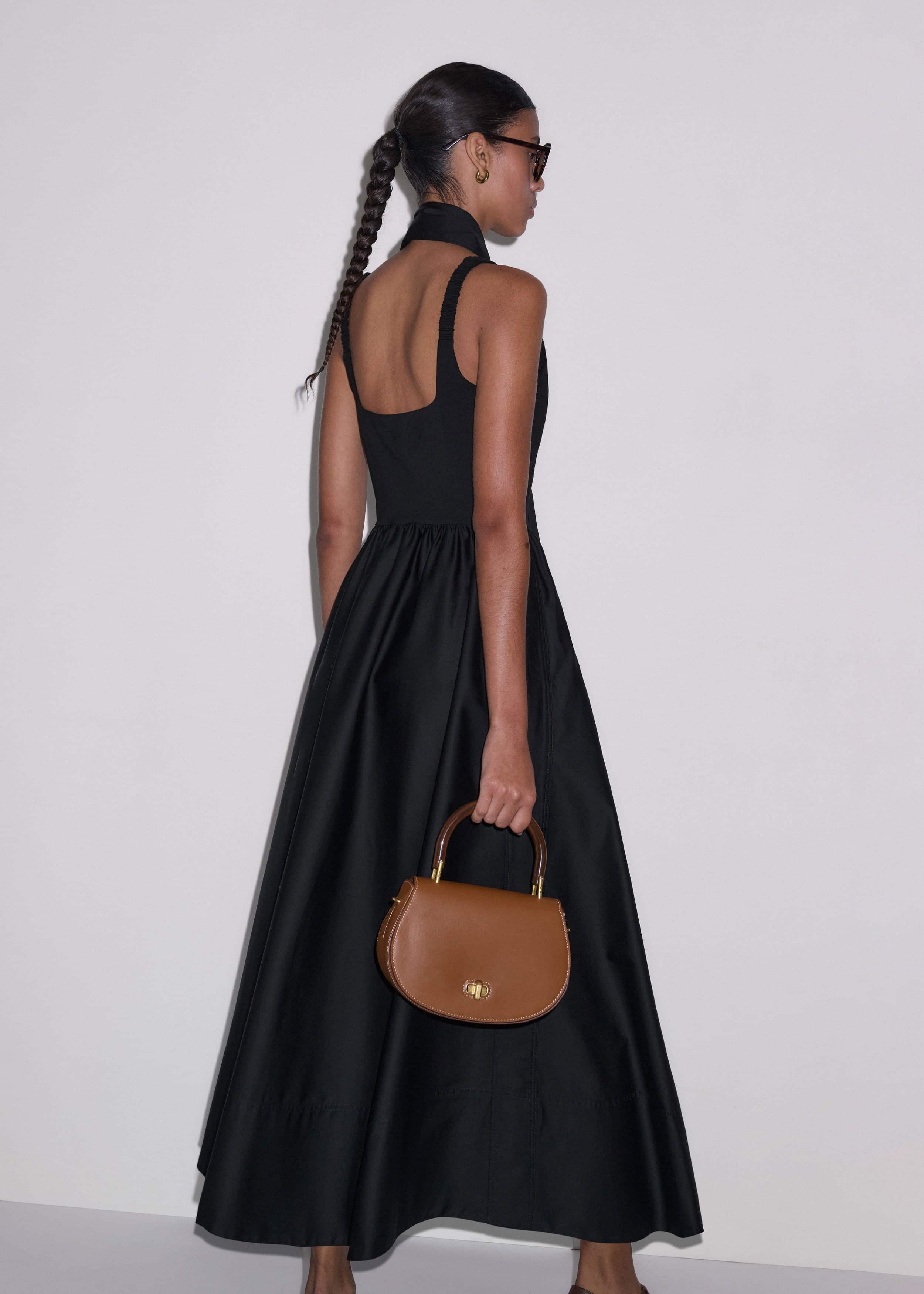 Black Fit + Flare Maxi Dress meandem