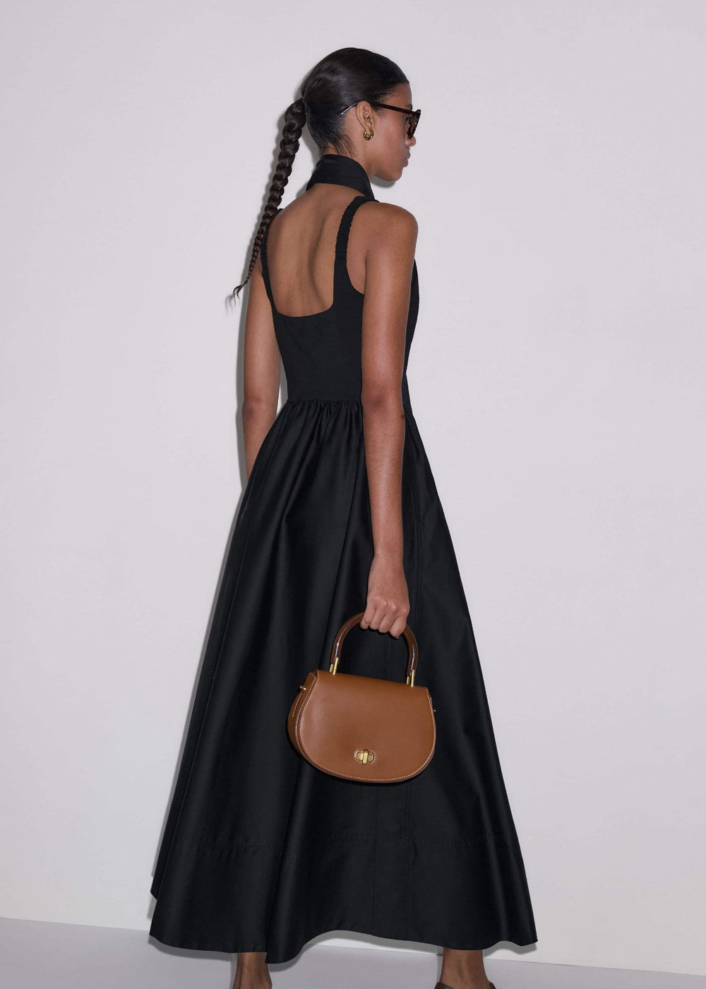 Black Fit + Flare Maxi Dress meandem