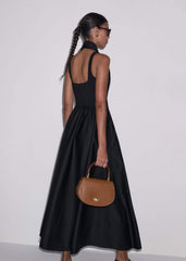 Black Fit + Flare Maxi Dress meandem