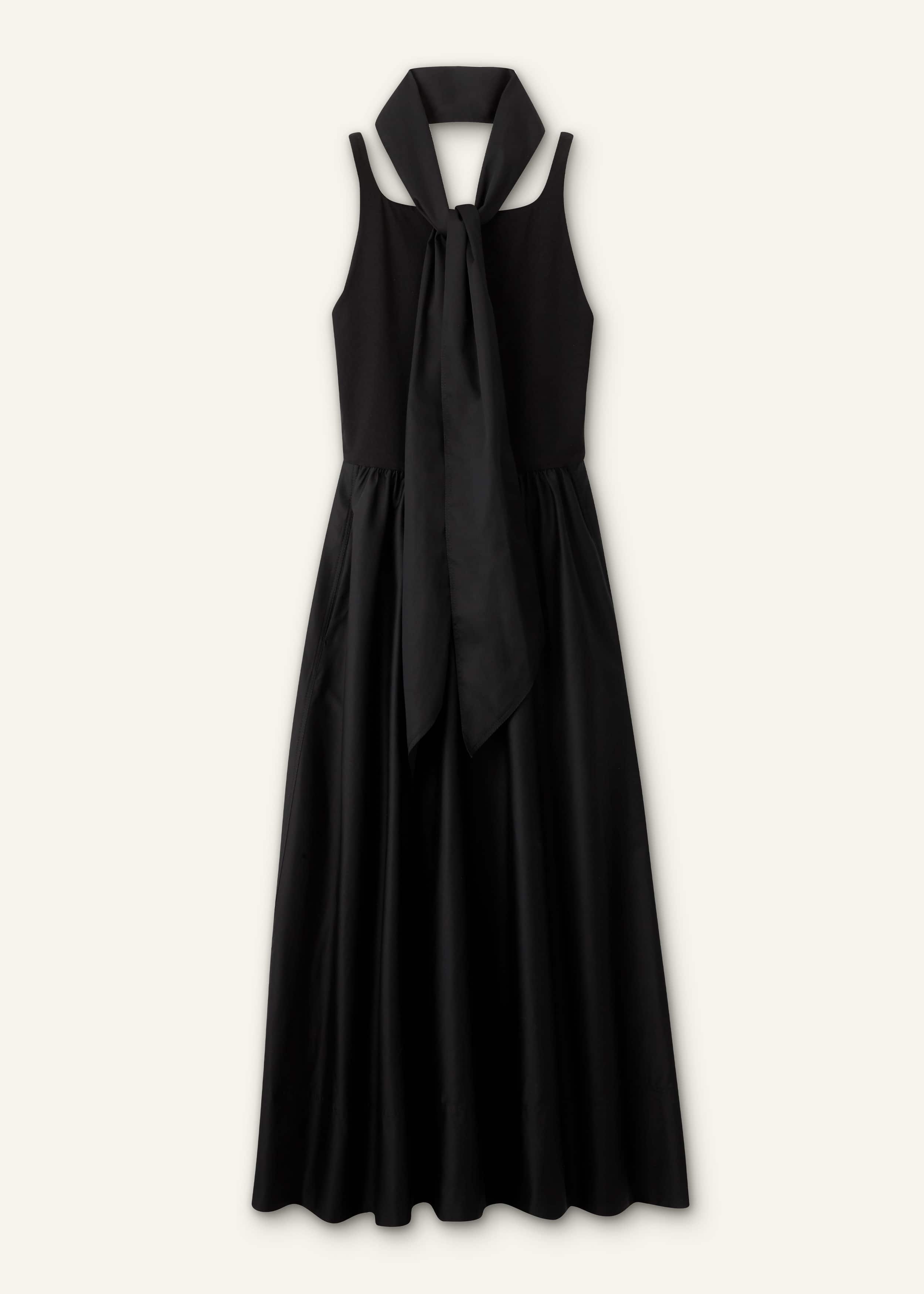 Black Fit + Flare Maxi Dress meandem