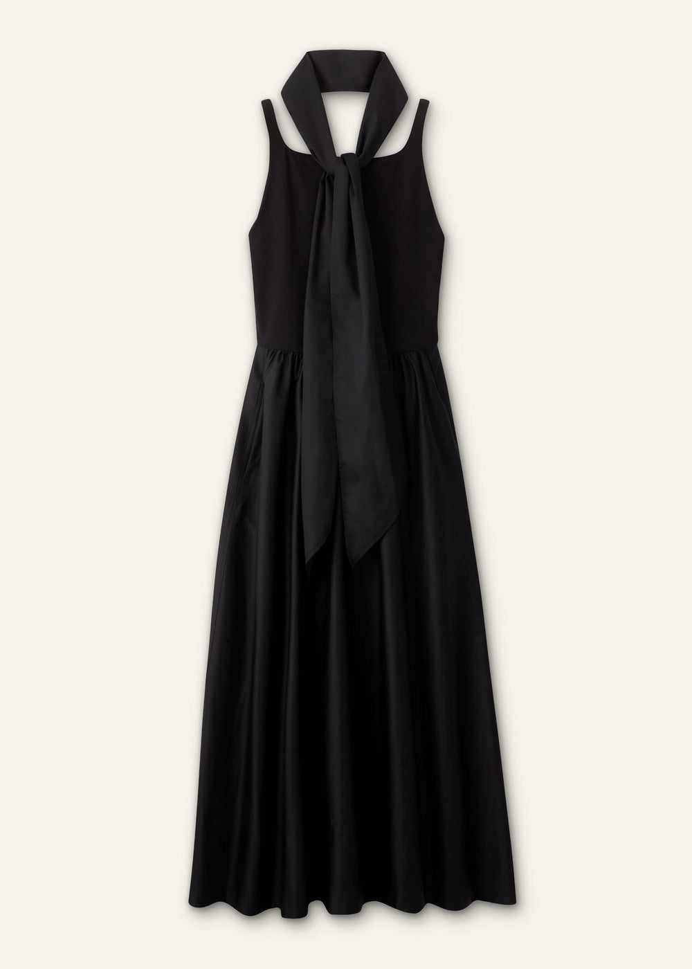 Black Fit + Flare Maxi Dress meandem