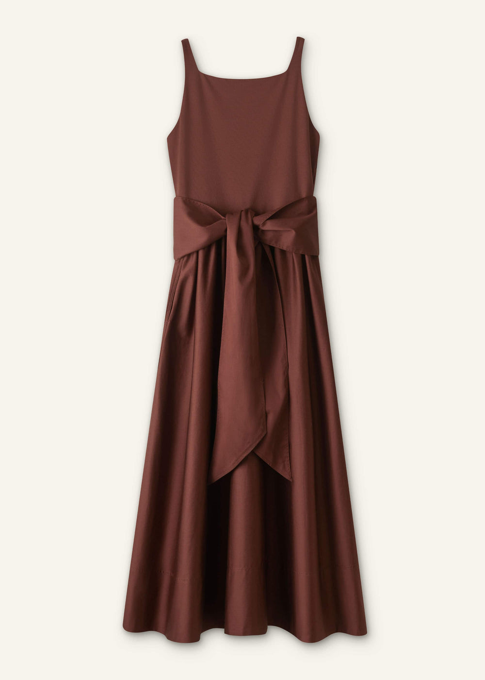 Cinnamon Brown Fit + Flare Maxi Dress meandem