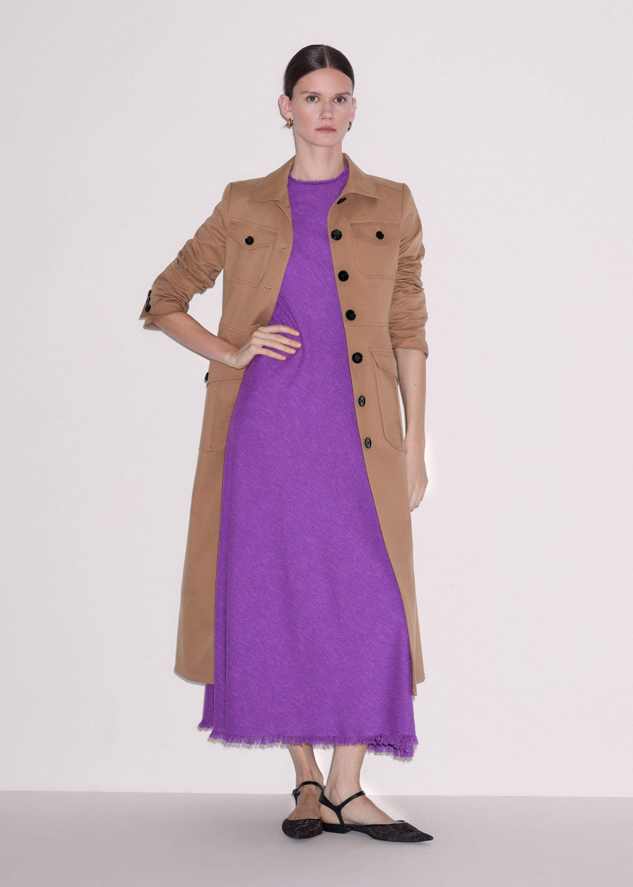 Purple Bias Cut AM-PM Maxi Dress meandem