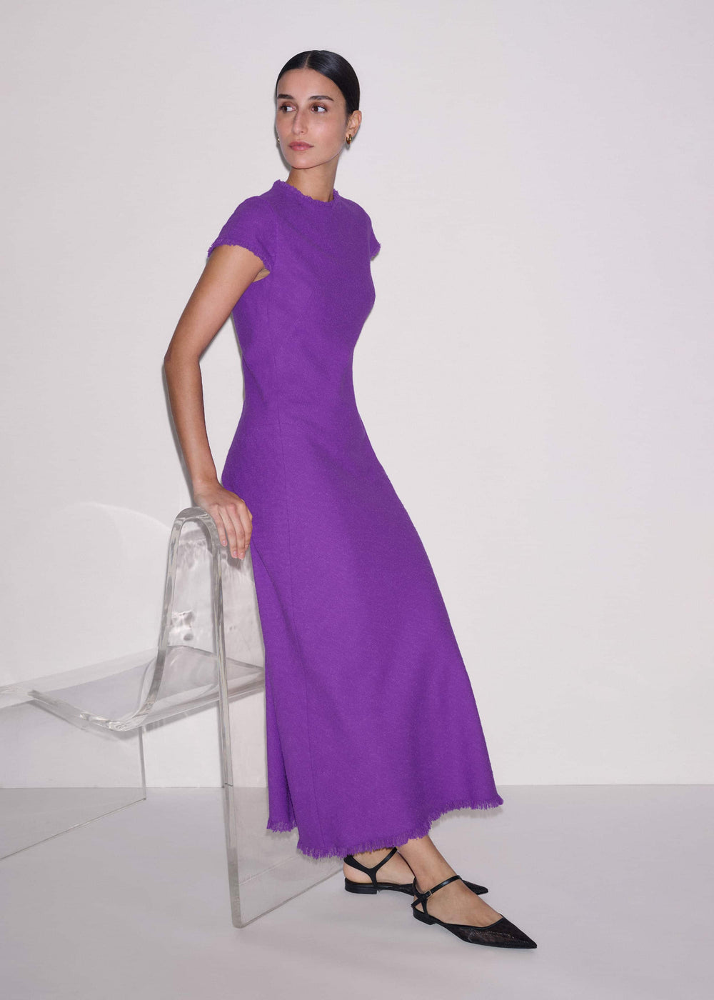 Purple Bias Cut AM-PM Maxi Dress meandem