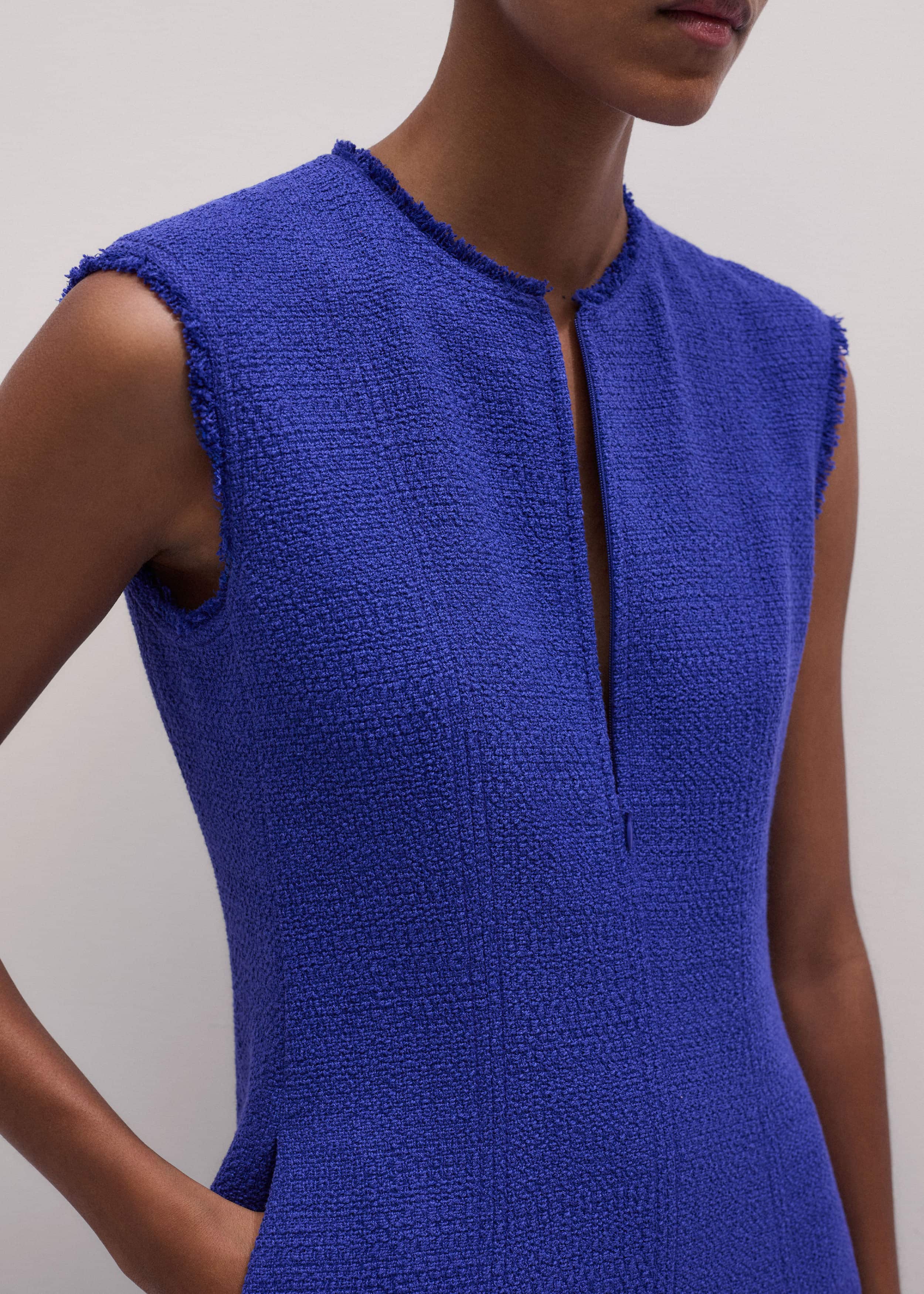 Blue Desk-To-Dinner Fit And Flare Maxi Dress meandem