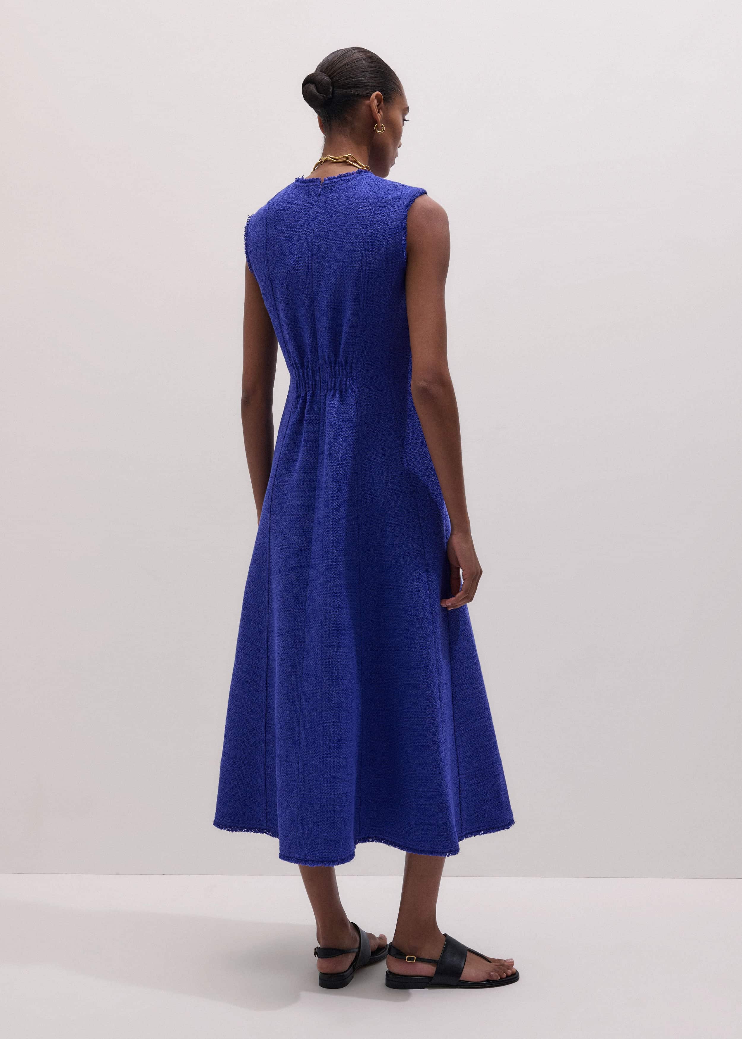 Blue Desk-To-Dinner Fit And Flare Maxi Dress meandem