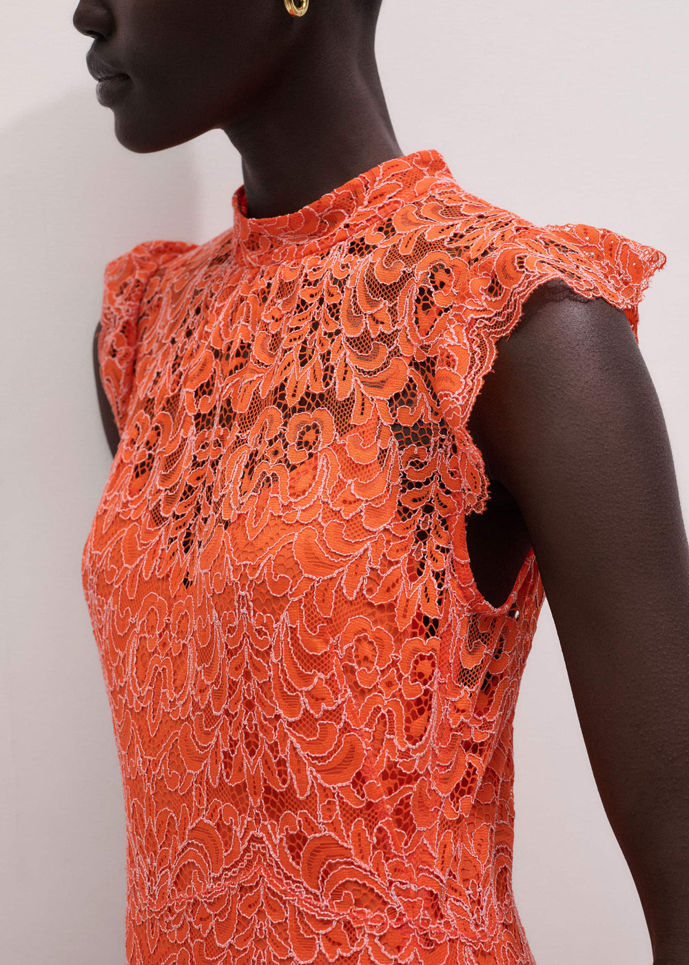Orange Two Tone Full Length Dress meandem